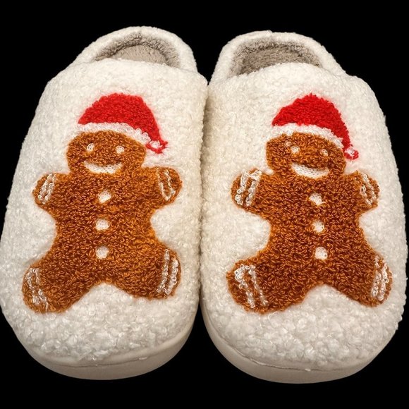 Gingerbread Man Slippers - Picture 1 of 4